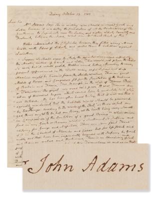 Lot #5008 John Adams Autograph Letter Signed on Classical Education and American Politics: "Our People are the shrewdest and most sagacious, that I know: but yet they are so easily deceived" - Image 1