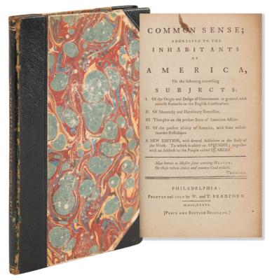 Lot #5001 Thomas Paine: 1776 Philadelphia Edition of Common Sense, Published by W. and T. Bradford - Image 1