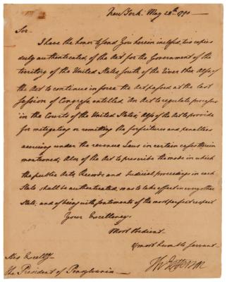 Lot #5009 Thomas Jefferson Letter Signed as Secretary of State, Addressed from New York to Thomas Mifflin, President of Pennsylvania (May 1790) - Image 2