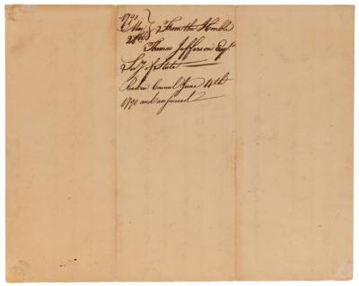 Lot #5009 Thomas Jefferson Letter Signed as Secretary of State, Addressed from New York to Thomas Mifflin, President of Pennsylvania (May 1790) - Image 4