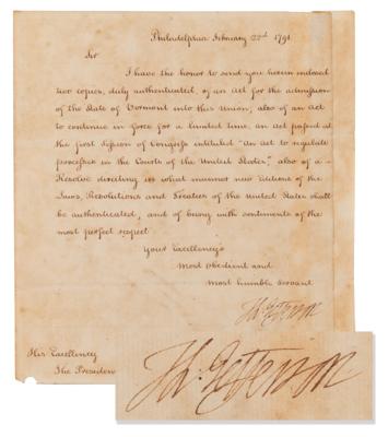 Lot #5010 Thomas Jefferson Letter Signed as