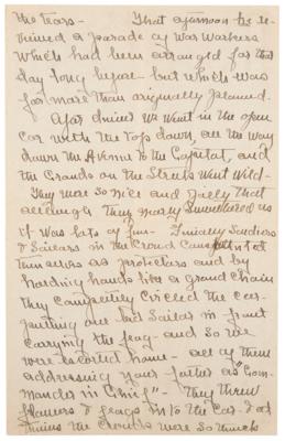 Lot #5030 Woodrow Wilson: Family Correspondence Archive with President Wilson's 1917 'War Message' Cue Cards, Letters by Woodrow Wilson, Edith Bolling Wilson, and Others - 125+ Pieces - Image 12