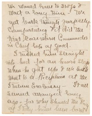 Lot #5030 Woodrow Wilson: Family Correspondence Archive with President Wilson's 1917 'War Message' Cue Cards, Letters by Woodrow Wilson, Edith Bolling Wilson, and Others - 125+ Pieces - Image 13