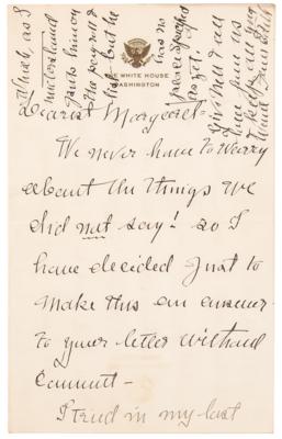 Lot #5030 Woodrow Wilson: Family Correspondence Archive with President Wilson's 1917 'War Message' Cue Cards, Letters by Woodrow Wilson, Edith Bolling Wilson, and Others - 125+ Pieces - Image 16