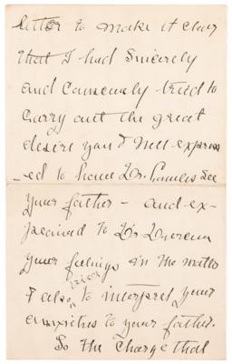 Lot #5030 Woodrow Wilson: Family Correspondence Archive with President Wilson's 1917 'War Message' Cue Cards, Letters by Woodrow Wilson, Edith Bolling Wilson, and Others - 125+ Pieces - Image 17