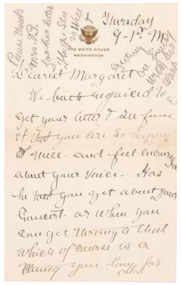 Lot #5030 Woodrow Wilson: Family Correspondence Archive with President Wilson's 1917 'War Message' Cue Cards, Letters by Woodrow Wilson, Edith Bolling Wilson, and Others - 125+ Pieces - Image 19