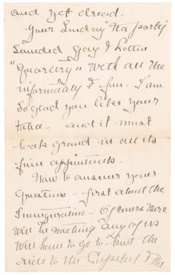 Lot #5030 Woodrow Wilson: Family Correspondence Archive with President Wilson's 1917 'War Message' Cue Cards, Letters by Woodrow Wilson, Edith Bolling Wilson, and Others - 125+ Pieces - Image 21