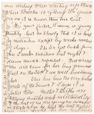 Lot #5030 Woodrow Wilson: Family Correspondence Archive with President Wilson's 1917 'War Message' Cue Cards, Letters by Woodrow Wilson, Edith Bolling Wilson, and Others - 125+ Pieces - Image 25