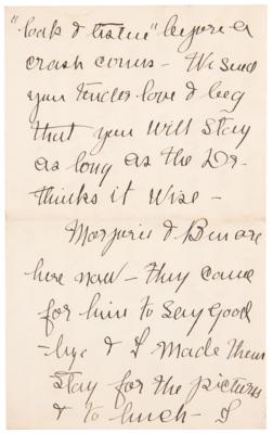 Lot #5030 Woodrow Wilson: Family Correspondence Archive with President Wilson's 1917 'War Message' Cue Cards, Letters by Woodrow Wilson, Edith Bolling Wilson, and Others - 125+ Pieces - Image 26