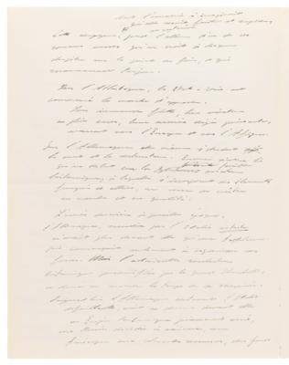 Lot #5067 Charles de Gaulle Handwritten Manuscript on Hitler and World War II: "The admirable British resolve, personified by the great Churchill, gave the world time to pull itself together...We know what Hitler remains capable of" - Image 2