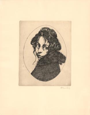 Lot #594 Stephen Crane: Sigmund Abeles Signed Etching - Image 1