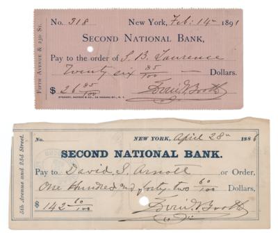 Lot #771 Edwin Booth (2) Signed Checks - Image 1