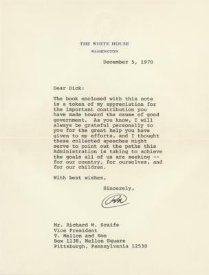 Lot #94 Richard Nixon Typed Letter Signed to Billionaire Richard Mellon Scaife - Image 1