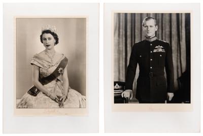 Lot #169 Queen Elizabeth II and Prince Philip (2) Oversized Signed Photographs - Image 1