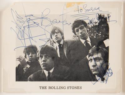 Lot #644 Rolling Stones Signed Promotional Card