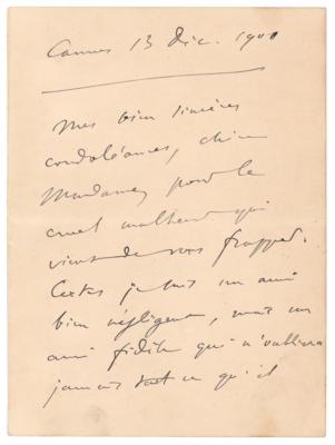 Lot #667 Camille Saint-Saens Autograph Letter Signed on Henry VIII - Image 1