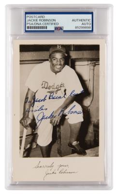 Lot #940 Jackie Robinson Signed Photograph