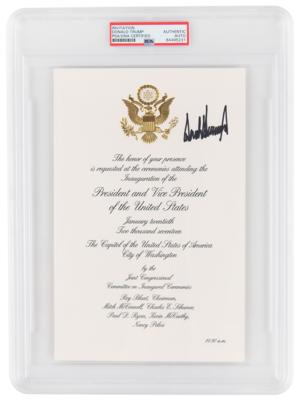 Lot #124 Donald Trump Signed 2017 Presidential Inauguration Invitation - Image 1