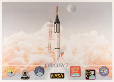 Lot #467 Mercury Astronauts Signed Print - Image 1