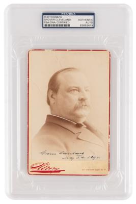 Lot #50 Grover Cleveland Signed Cabinet Photograph - Image 1