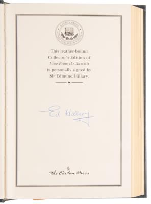 Lot #274 Edmund Hillary Signed Book - View from the Summit - Image 4