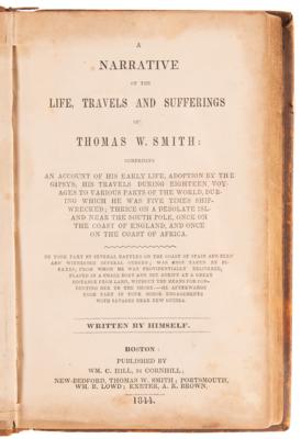 Lot #228 Antarctic Exploration: A Narrative of the Life, Travels and Sufferings of Thomas W. Smith (First Edition, 1844) - Image 2