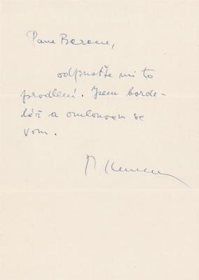 Lot #608 Milan Kundera Autograph Letter Signed - Image 1