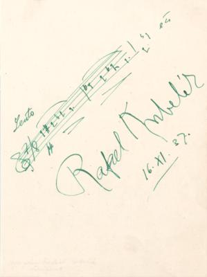 Lot #660 Rafael Kubelik Autograph Musical Quotation Signed - Image 1