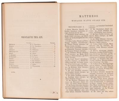 Lot #255 Dakota Language Bible: Wowapi Wakan Kin (1874) - Image 3