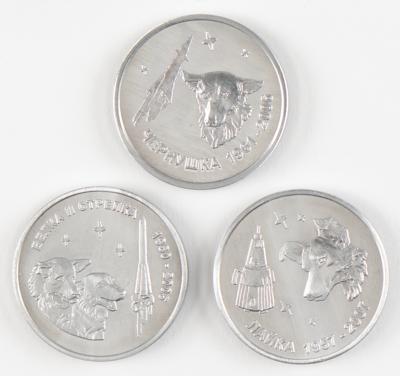 Lot #475 Russian Space Dog Coins (Minted with Flown Metal) - Image 1