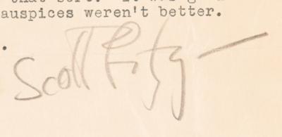 Lot #566 F. Scott Fitzgerald Typed Letter Signed from Hollywood: "My wife has been a patient in a mental sanitarium" - Image 2