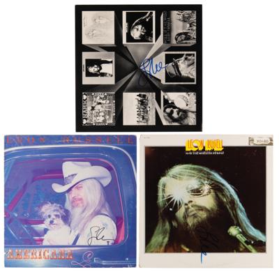 Lot #727 Leon Russell (3) Signed Items - Albums and Poster Insert - Image 1