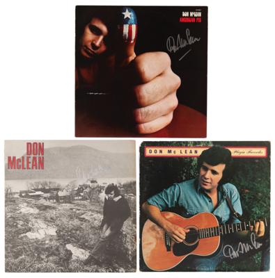 Lot #705 Don McLean (3) Signed Albums - Self-Titled Debut, American Pie, and Playin' Favorites - Image 1