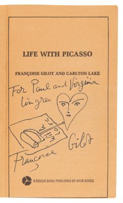 Lot #518 Francoise Gilot Signed Book with Sketch - Life with Picasso - Image 4