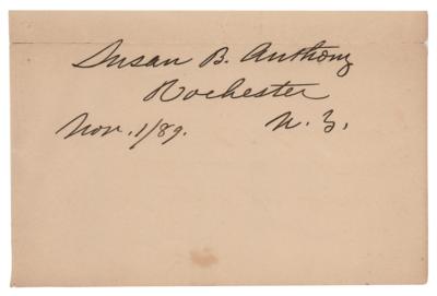 Lot #229 Susan B. Anthony Signature - Image 1