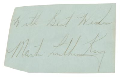 Lot #176 Martin Luther King, Jr. Signature