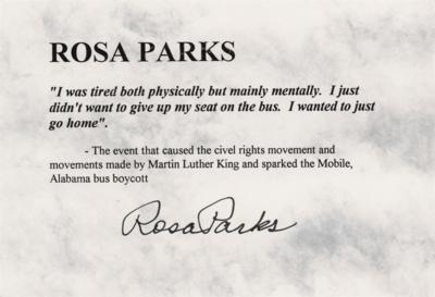 Lot #305 Rosa Parks Signature