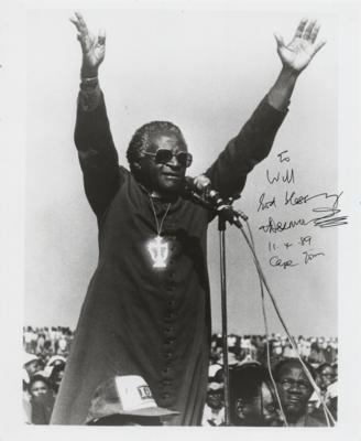 Lot #325 Desmond Tutu Signed Photograph - Image 1