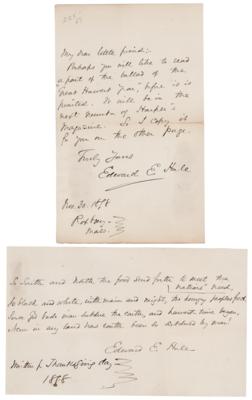 Lot #601 Edward Everett Hale Autograph Quotation Signed and Autograph Letter Signed - Image 1