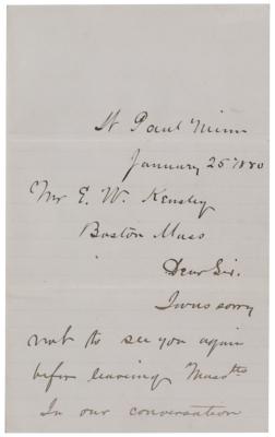 Lot #355 Nelson A. Miles Autograph Letter Signed on 1880 Presidential Election - Image 1