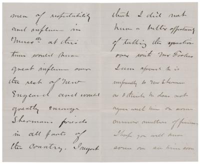 Lot #355 Nelson A. Miles Autograph Letter Signed on 1880 Presidential Election - Image 5