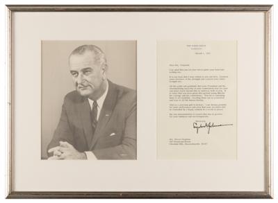 Lot #81 Lyndon B. Johnson Typed Letter Signed as President - Image 1