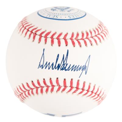 Lot #129 Donald Trump Presidential 'First Pitch' Baseball - Image 1