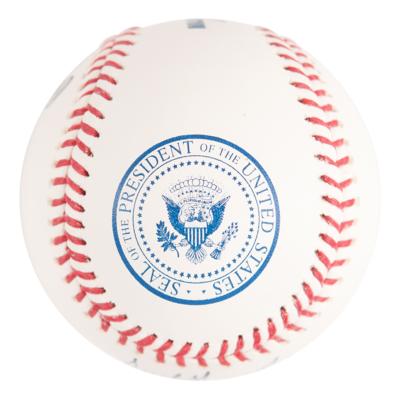 Lot #129 Donald Trump Presidential 'First Pitch' Baseball - Image 6