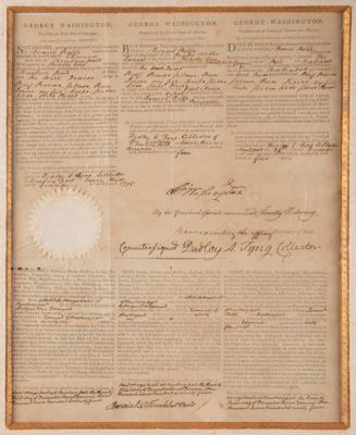 Lot #1 George Washington Document Signed as President - Ship's Papers for a West Indies Trade Mission - Image 3