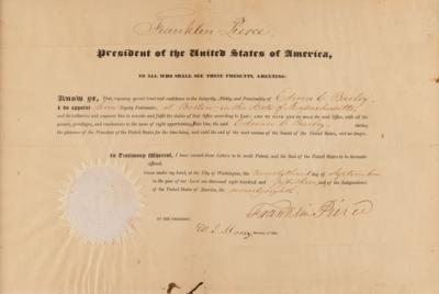 Lot #106 Franklin Pierce Document Signed as President - Image 2