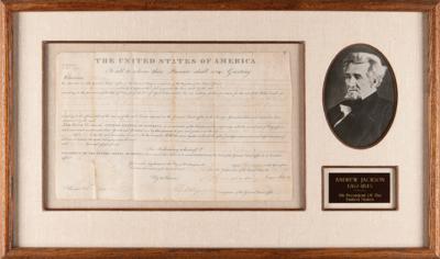 Lot #78 Andrew Jackson Document Signed as President - Image 1