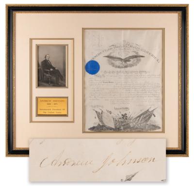 Lot #79 Andrew Johnson Document Signed as President - Image 1