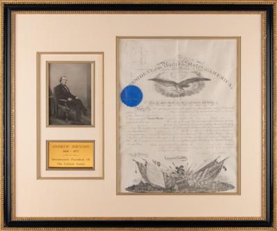 Lot #79 Andrew Johnson Document Signed as President - Image 2