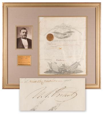 Lot #13 U. S. Grant Document Signed as President